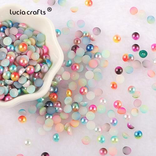 20-1000pcs Colorful Half Round Pearl Beads Imitation Without Hole Bead 2-12mm DIY Jewelry Making Clothing Bag Decoration C02