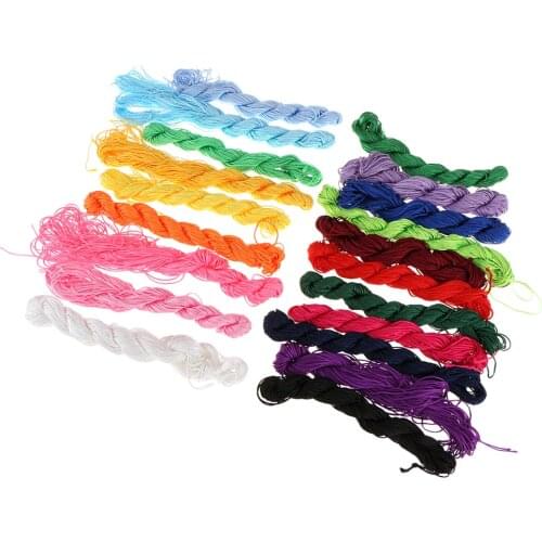 20pcs 1mm Knotting Cord Beading Bracelet Necklace String Sew Threads Christmas Decorating Accessories