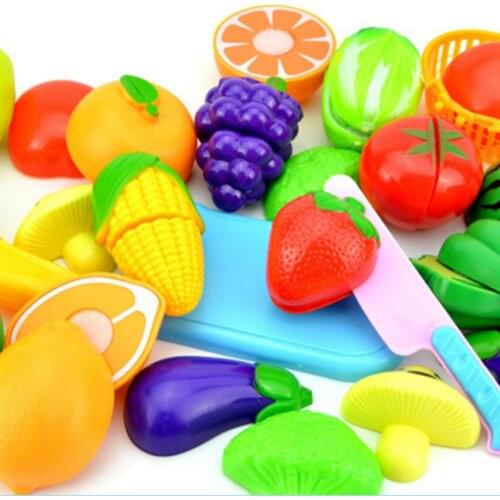 5 Pcs Play Set Plastic Food Toy DIY Toys Cutting Fruit Vegetable Food Pretend