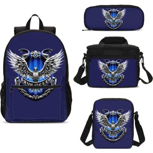 4pcs/set Harried Backpacks Meal Bags Satchels and Pencil Cases Potter School of Magic Student School Bag for Unisex