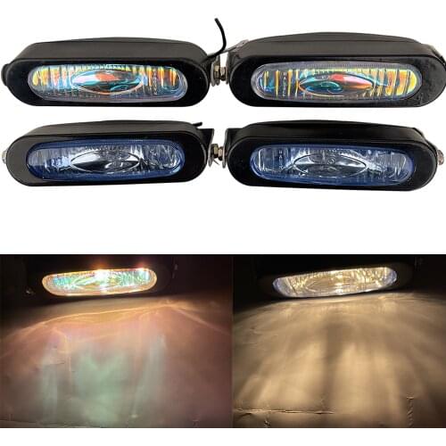2pcs Car Bumper Fog Lights Clear Lens Fog Light Housing Case Auto Fog Lamp Car-styling Blue