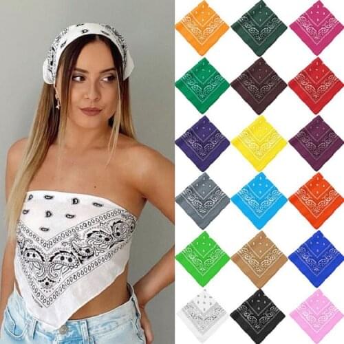 Bohemian Print Bandana Hair Bands for Girls Women Kids Square Scarf Turban Headband Hair Accessories
