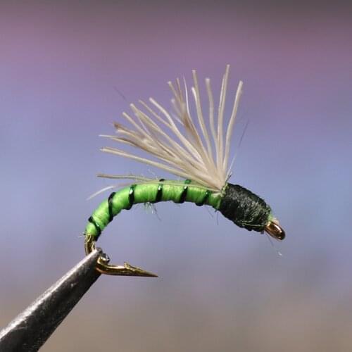 Bimoo 10PCS Chartreuse Biot Serendipity Fly Fishing Flies