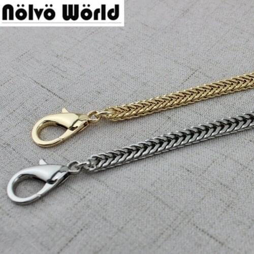 10pcs Gold 7mm width chain for replacement purse strap bag accessories bag hardware,Top quality Serried roller chain