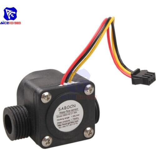 Diymore 1-30L/min 1.75MPa Water Flow Sensor Flow Meter Hall Flow Sensor Water Liquid Control