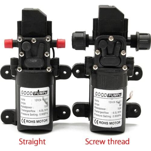 DC12V 9-14.4V 6A 70W FL-3308 130PSI 6L/Min Water High Pressure Diaphragm Pump Caravan Boat 2 models