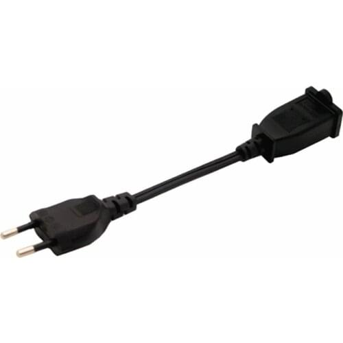 European 2 Pin Male Plug to USA Female Power Adapter Cable,EU Male to US Nema 1-15R Power Adapter Cord