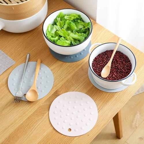 2PCS Perforated non-slip anti-scald heat insulation pad coaster table mat kitchen anti-hot hand protection pad