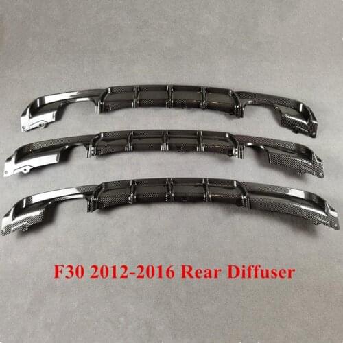 New Carbon Pattern F30 MP Style Rear Diffuser Lip Spoiler For BMW 3 Series 2012-2016 Rear Bumper Car Accessories