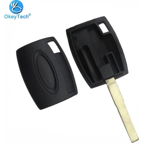 OkeyTech for Ford Fiesta Mondeo Focus C-Max S-Max Galaxy Kuga Transponder Car Key Shell Cover Case Fob No Chip Uncut HU101 Blade