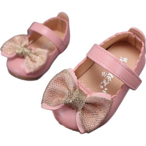 Girls Princess Bowknot Shoes Baby Kids Cute Shoes Toddlers Non-slip Spring Fashion Dress Party Casual Single Flats Children