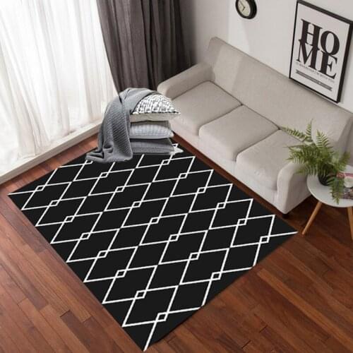 Custom European modern carpet Geometric simple home carpets Living room study Room sofa bedroom Floor Mat bedside Anti-skid rug