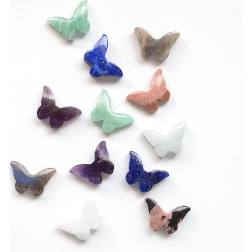 Nature butterfly amethysts , rhodonite , amazonite ,labradorite , aquamarines pendant ,butterfly shape stone charm beads