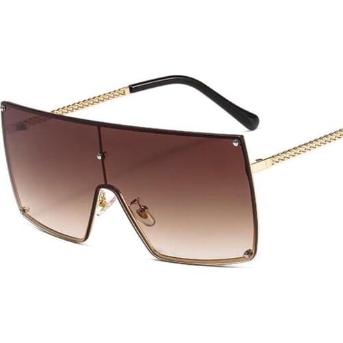 Metal Oversized Womens Sunglasses Brand Designer Vintage Shades For Women Trendy Big Square Men Glasses Sonnenbrille