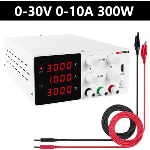 NICE-POWER 4 Digits 30V10A 60V5A USB DC Lab Power Supply Adjustable Accurate Regulated Voltage Regulator Switching Bench Source