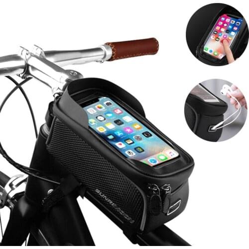 Rainproof Bicycle Bag Mountain Bike Front Beam Bag Bicycle Phone Holder Touch Screen Bike Bag