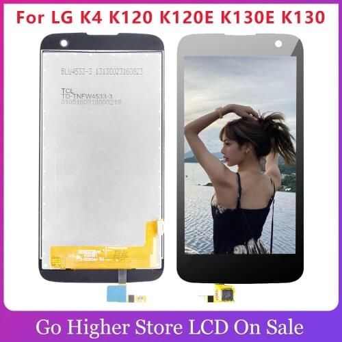 New For LG K4 K120 K120E K130E K130 LCD Display Touch Screen Panel LTE K4 4G Phone Repair Screen Assembly