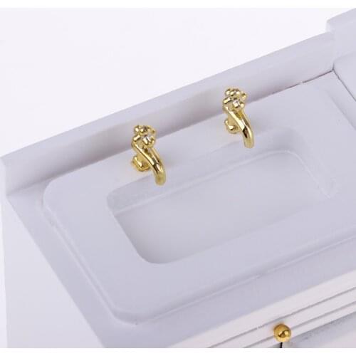 1:12 Miniature Furniture White Wooden Kitchen Cabinet Sink Stove Samll Refrigerator Set for Dolls House