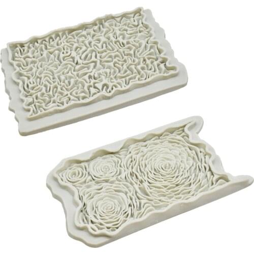 1 Pcs Diy Baked Lotus Leaf Rose Cream Cake With Chocolate Silica Gel Mould