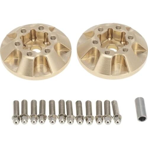 2PCS Brass 12mm Weighted Wheel Hex Hub Weights for 1/10 RC Crawler 1.9 2.2 Wheel Rim Axial SCX10 Traxxas TRX4 D90