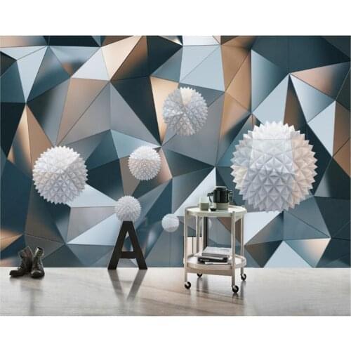 Beibehang Modern classic ornament painting wallpaper 3D floating sphere geometric pattern graphic background 3d wallpaper tapety