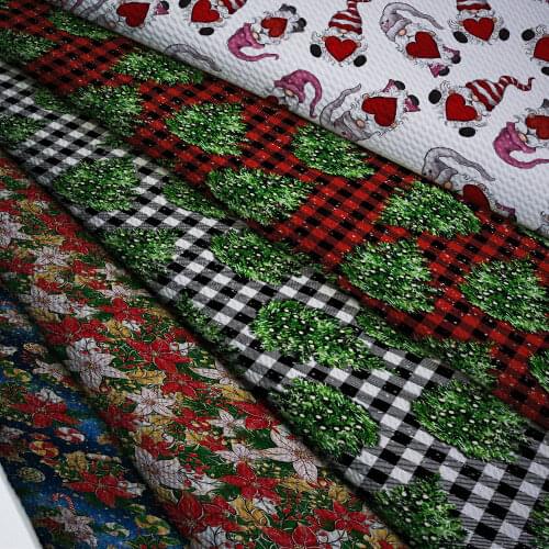 50cm*140cm Flower Printed Printed Bullet Texture Liverpool Fabric For clothing Stretch Knit Fabric For Hair Band L17576