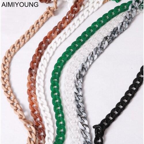 AIMIYOUNG Bag Straps Handbag Acrylic Chain Handle DIY Belt Shoulder Bag Strap Replacement Strap Accessory Bag Part