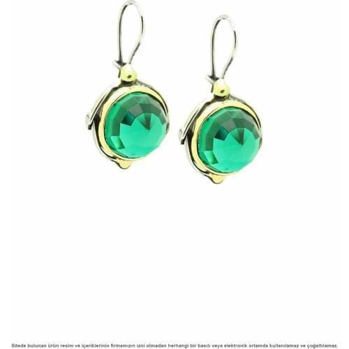 Silver Jade Stone Women Earrings Authentic