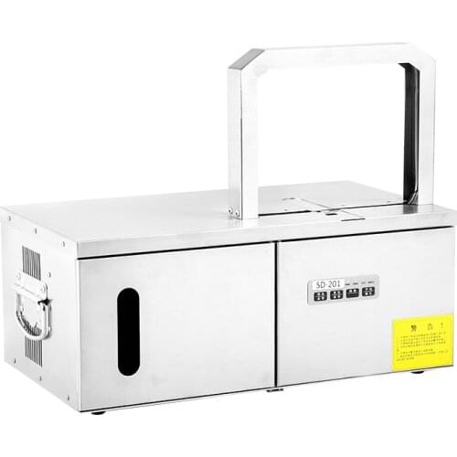 Automatic OPP tape strapping machine Supermarket Vegetable food strapping machine Plastic tape Non glue Hot melt strapper