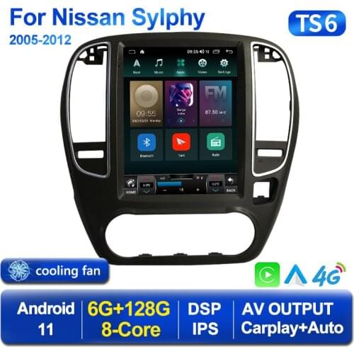 Car Multimedia Player Stereo GPS Radio Navigation NAVI Android 11 Tesla Vertical Screen for Nissan Sylphy Almera G11 2005-2012