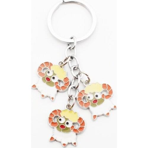 FREE SHIPPING BY DHL 100pcs/lot 2019 Zinc Alloy Metal Goat Keychains Goat Keyrings Funny Sheep Keyholders