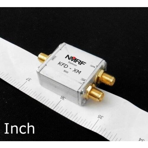 SAW duplex filter for GPS L1, XM Radio band signal separation, SMA interface