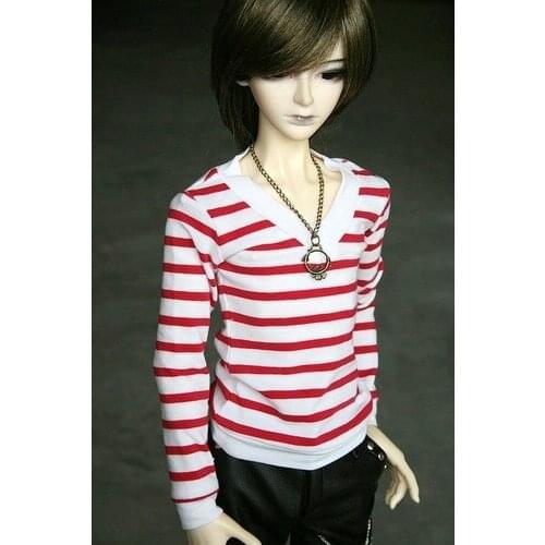 [wamami] 06# Red Stripe T-Shirt/Outfit 1/4 MSD 1/3 SD DZ AOD SD17 DZ70 70cm BJD Dollfie