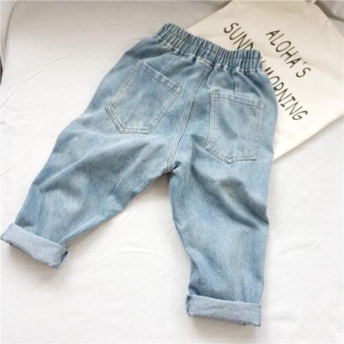 2 3 4 5 6 7 Years Kids Jeans for Girls Casual Korean Denim Pants 2019 Autumn New Arrival High Quality Toddler Baby Trousers Hot