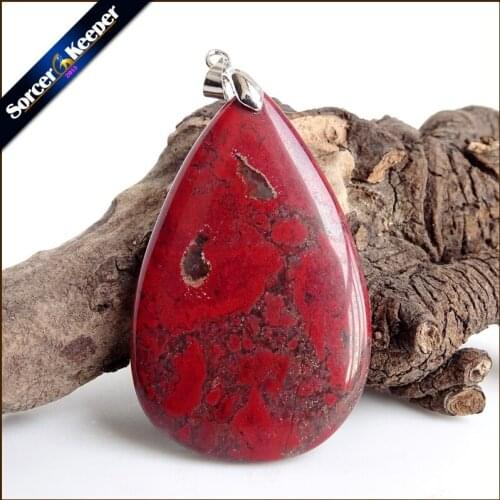 Collares New Pendant Necklace Natural Crystal Stone Bloodstone Beads Agates Necklace & Pendants Fashion Bijoux Women YS660