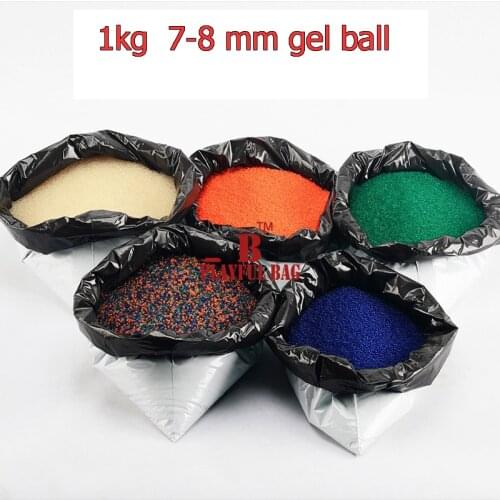 PB Playful bag 5 Colors 1KG/Lot 7-8mm Gel Ball Water Bead Soft Bullet For Toy Gun & Home Decor