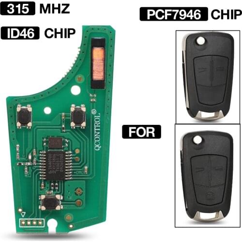 Kutery 10pcs For Opel Vauxhall Vectra C (2006 - 2008) Signium (2005 - 2007) FOB 315MHz ID46 PCF7946 Remote Key Circuit Board