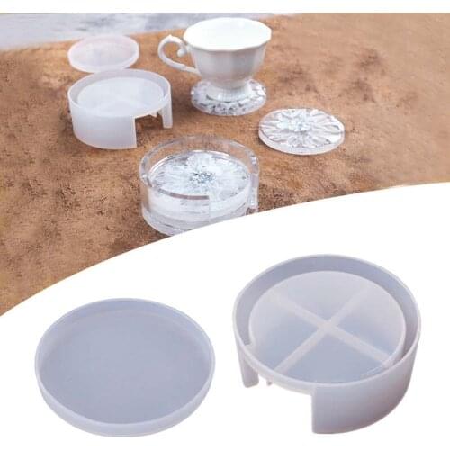 1pcs Crystal Epoxy Mould Round Coaster Making Resin Mold Storage Box Casting Crafts Diy Tools Handmade Supplies Home Decoration