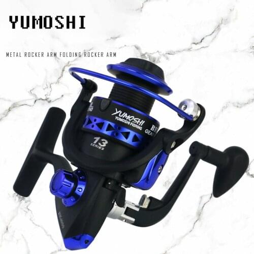 YUMOSHI BK1000-7000 Series Fishing Reel Fishing Line Wheel Lure Sea Fishing Tackle Accessories Pesca 5.5:1 Gear Ratio Raft Wheel