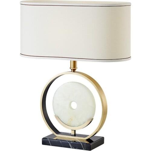 Modern Jade Creative Decoration Simple Table Lamp Living Room Bedroom Study Bedside Lamp Desk Lamp Lampshades for Table Lamps