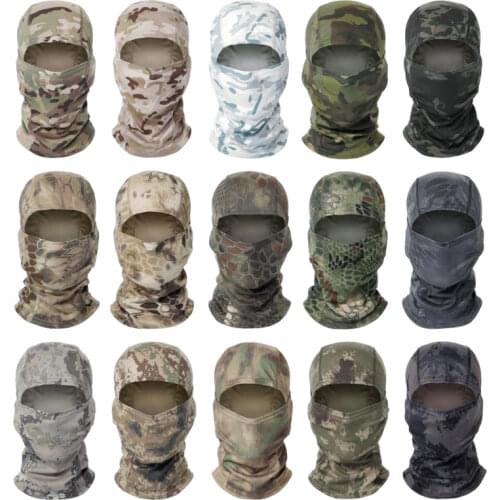 OLYMPEAK Tactical Camouflage Balaclava Full Face Scarf Mask Hiking Cycling Hunting Army Bike Military Head Cover Tactical Cap