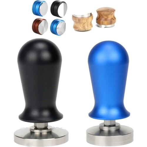 49/51/53/58mm Coffee Tamper Adjustable 304 Stainless Steel Espresso Tamper Convex Slopes Base Distribution Tools Accessories