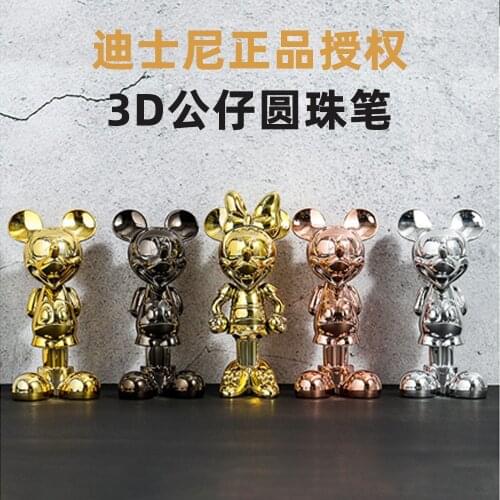 Disney Mickey Minnie Cartoon 3D Three-dimensional Gel Pen Student Personality Ballpoint Pen Stationery School Supplies Gift