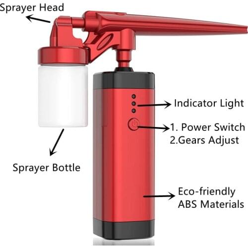 1set Water Oxygen Injection Moisturizing Machine 4 Colors Facial Airbrush Spray Face Steamer Sprayer Air Brush Paint Makeup Tool