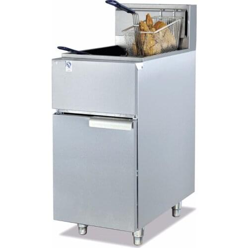 Vertical Gas Temperature Controlled Gas Cooking Chicken Potato KFC Fryer