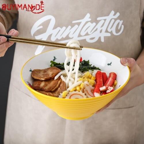 1000 Ml Japanese Ceramic Noodle Soup Bowl Large Home Creative Fight Rice Bowl Mix Noodles Ramen Bowl To Eat Bubble Sketches