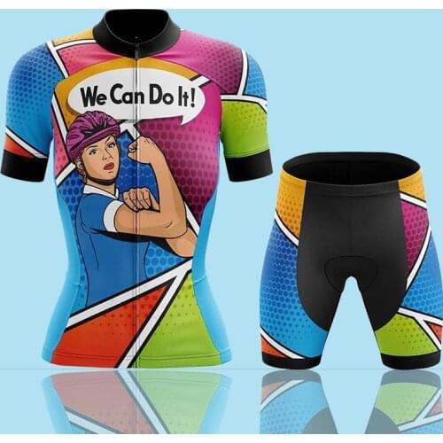 Womens Cycling Clothing Pro Team Bicycle Jersey Sets Summer Short Sleeve Downhill MTB Maillot Quick Dry Bike Shirt Sportwear