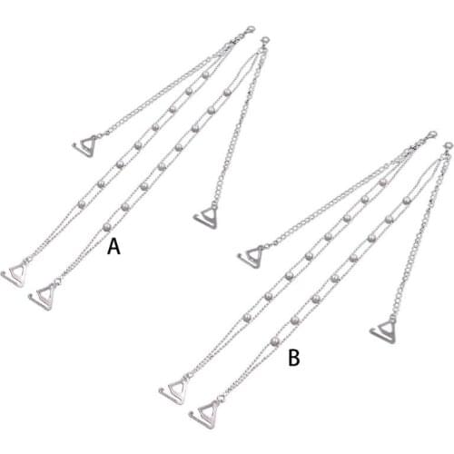 Women Luxury Jewelry Underwear Bra Straps Female Imitation Pearl Beaded Anti-Skid Invisible Shoulder Chain Adjustable with Hooks