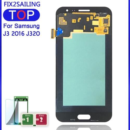 100% LCD For Samsung Galaxy J3 2016 J320 J320F J320H J320M J320FN Super AMOLED LCDs Display With Touch Screen Digitizer Assembly