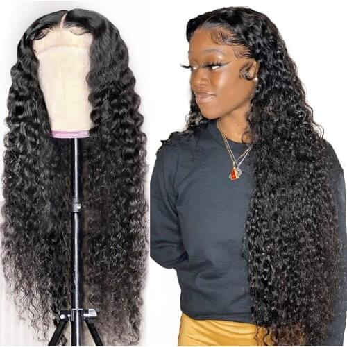 13x4 Lace Front Human Hair Wigs Indian Remy Hair Deep Wave Wigs for Women Curly Human Hair Wigs Preplucked Wig With Baby Hair